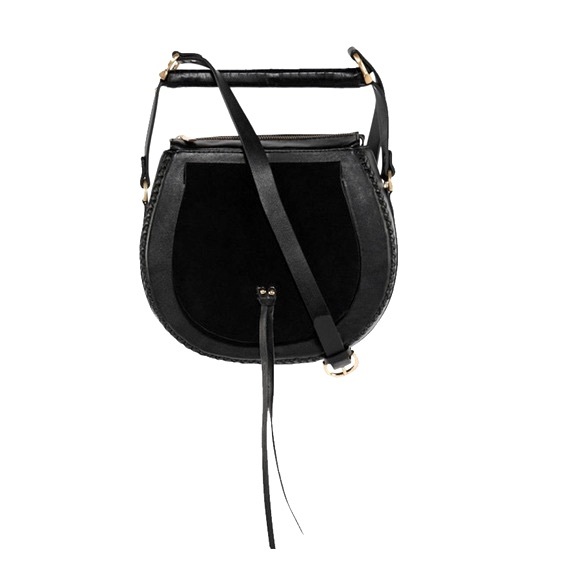 NEW Sancia The Label Babylon Bar Zip Bag Black Leather - Picture 1 of 16
